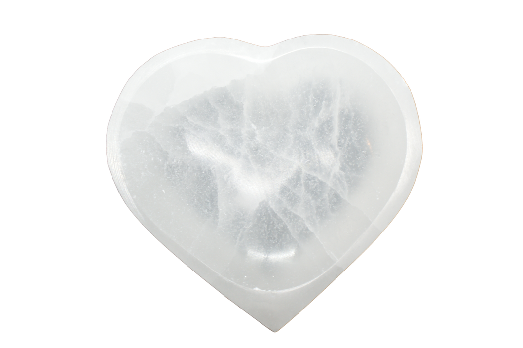 Kristall Selenit Hjärtskål
