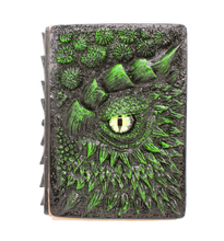 Ladda upp bild till gallerivisning, Drakbok med hård pärm - Grön