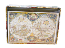 Ladda upp bild till gallerivisning, Kort med kuvert i box - Världskarta