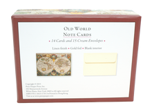 Ladda upp bild till gallerivisning, Kort med kuvert i box - Världskarta