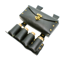 Ladda upp bild till gallerivisning, Bältes Väska med fyra flaskor - Svart