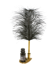 Ladda upp bild till gallerivisning, Fjäderpenna / Kalligrafipenna - The Ostrich Feather Pen - Svart