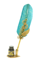 Ladda upp bild till gallerivisning, Box med Grön Fjäderpenna/Kalligrafipenna - Magic Power