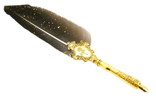 Ladda upp bild till gallerivisning, Fjäderpenna / Kalligrafipenna - Set i vacker box med rosett