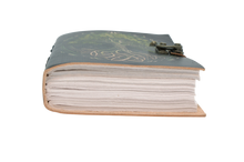 Ladda upp bild till gallerivisning, Handgjord läderbok med Livets Träd / Yggdrasil