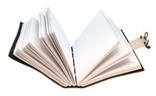 Ladda upp bild till gallerivisning, Handgjord Läderbok - Gudinna med chakra stenar