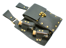 Ladda upp bild till gallerivisning, Bältesväska med två flaskor - Svart