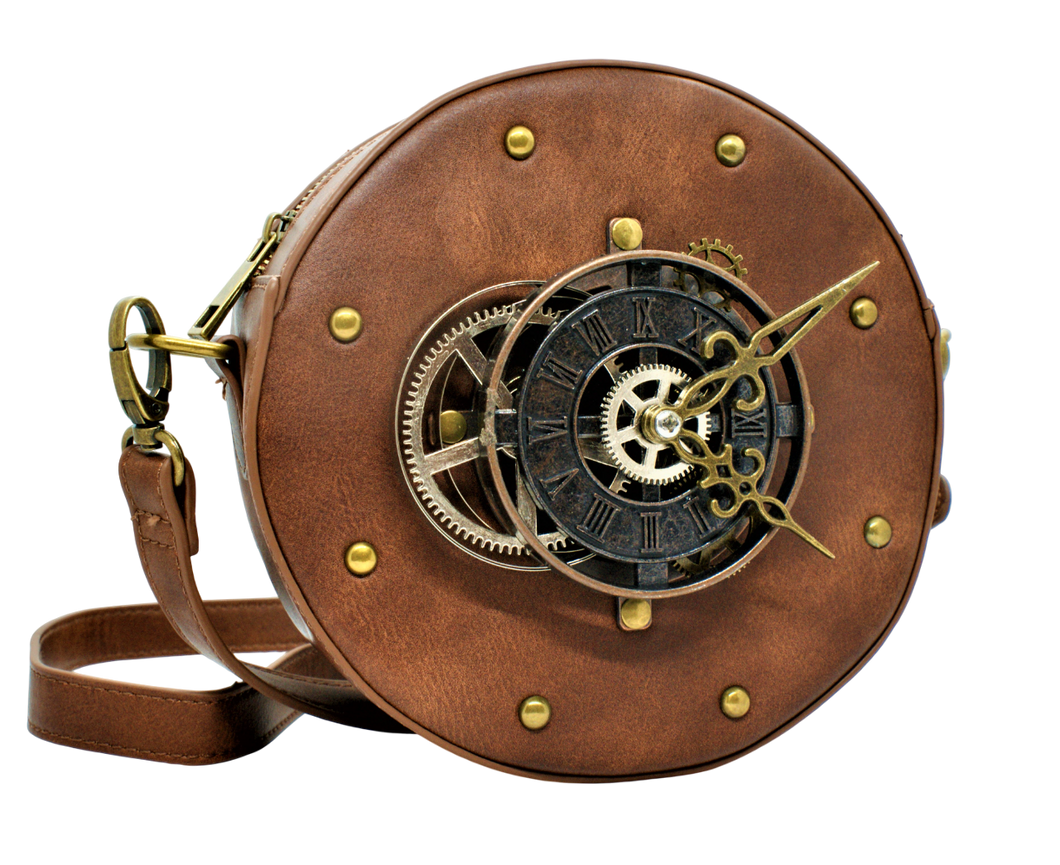 Steampunk handväska - Rund