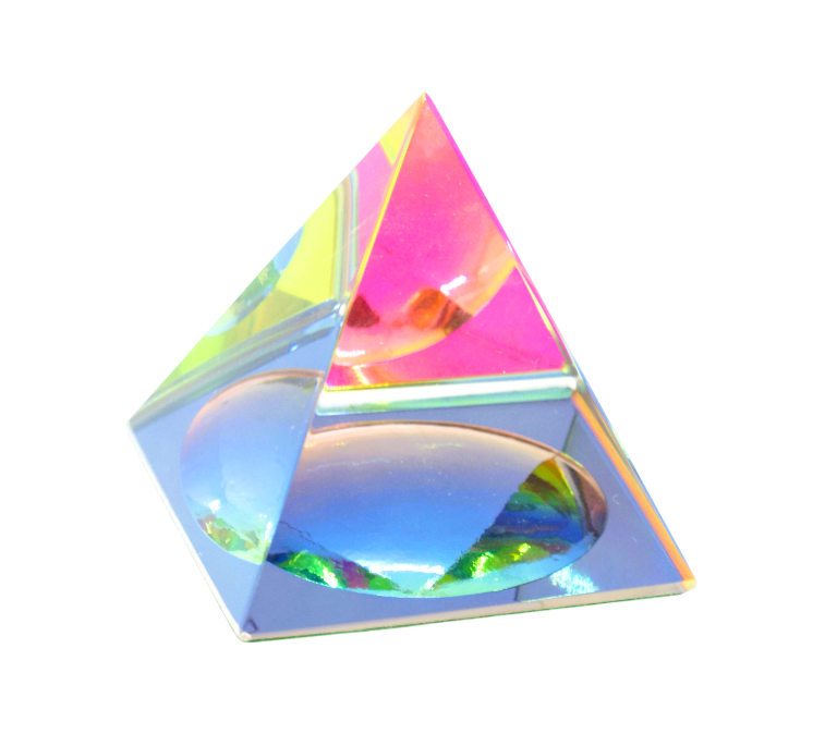 Glaskristall -pyramid