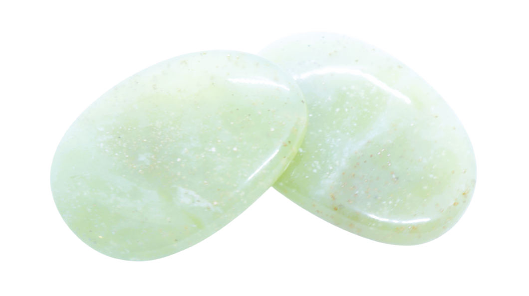 Kristall Palm Stone Grön Jade