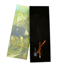 Ladda upp bild till gallerivisning, Fjäderpenna / Kalligrafipenna - The Ostrich Feather Pen - Svart
