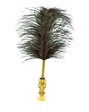 Ladda upp bild till gallerivisning, Fjäderpenna / Kalligrafipenna - The Ostrich Feather Pen - Svart
