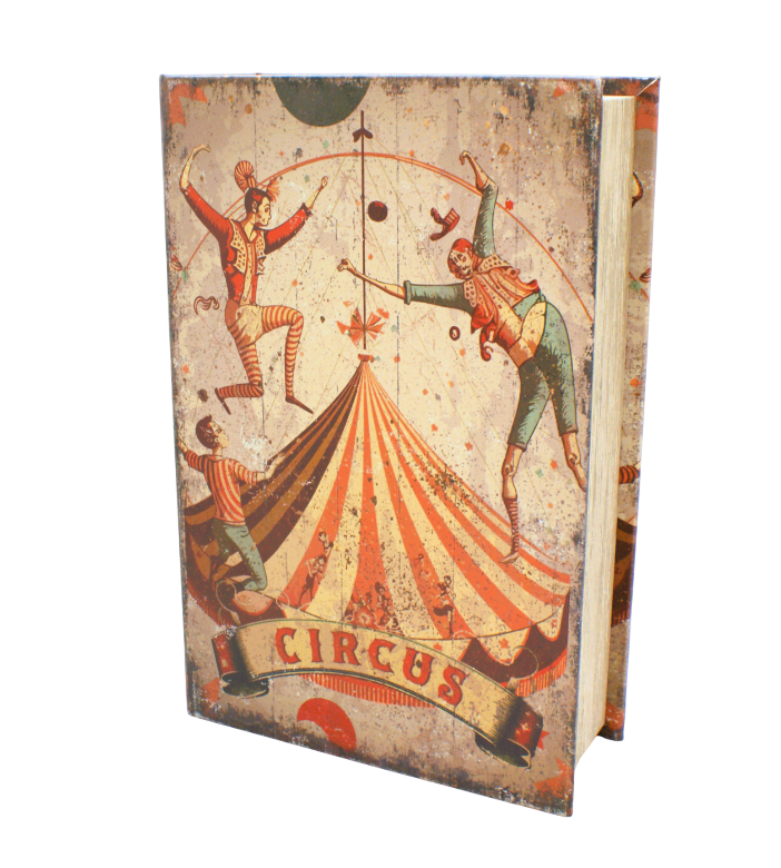 Bok Box, Stor - Cirkus motiv, ljus bakgrund