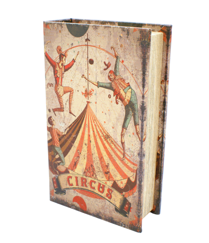 Bok Box, Mindre - Cirkus motiv, ljus bakgrund