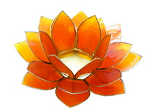 Ladda upp bild till gallerivisning, Ljuslykta - Lotusblomma - Orange
