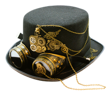 Ladda upp bild till gallerivisning, Steampunk Hatt - Svart
