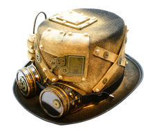 Ladda upp bild till gallerivisning, Steampunk Hatt - Guldfärgad
