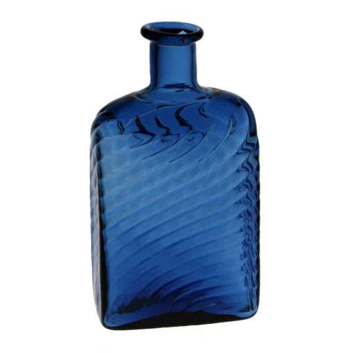 Optikblåst kantig Flaska -Taskumatti -Blå