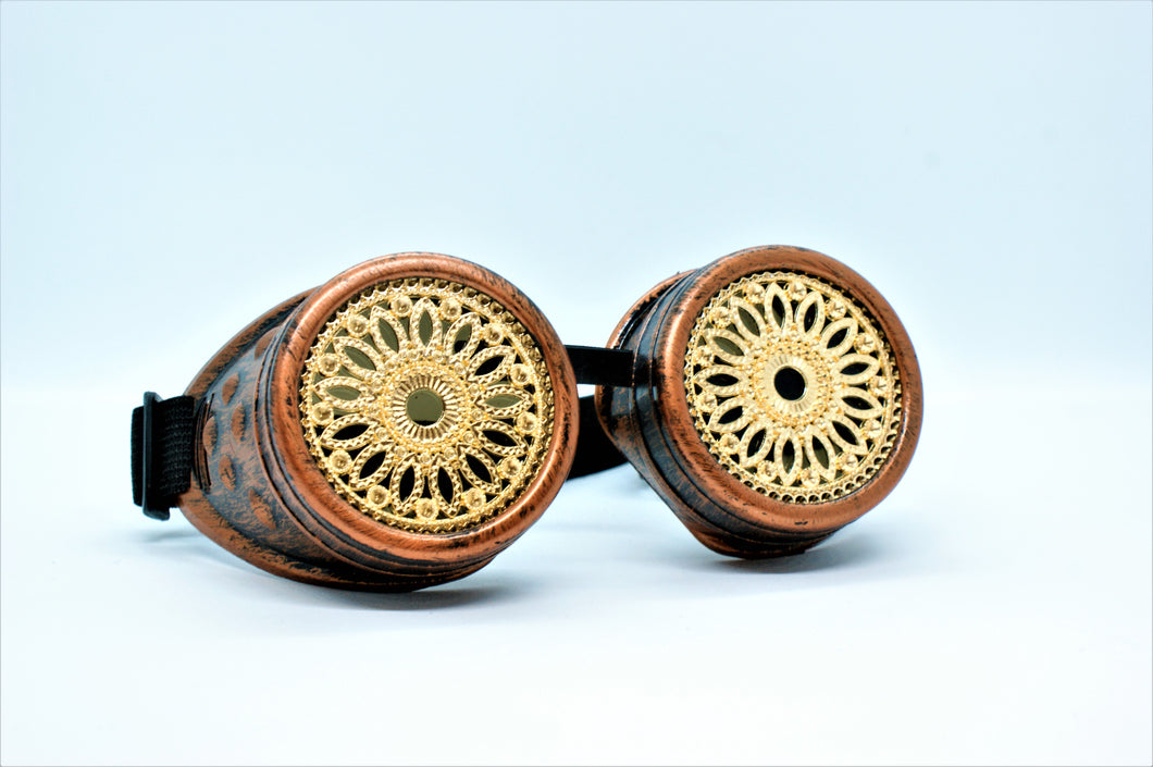 Steampunk Goggles Borstad Koppar