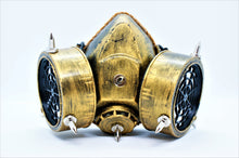 Ladda upp bild till gallerivisning, Steampunk gasmask borstad guldfärg

