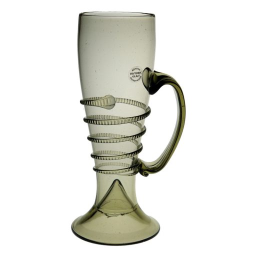 Glas med tråddekor och handtag