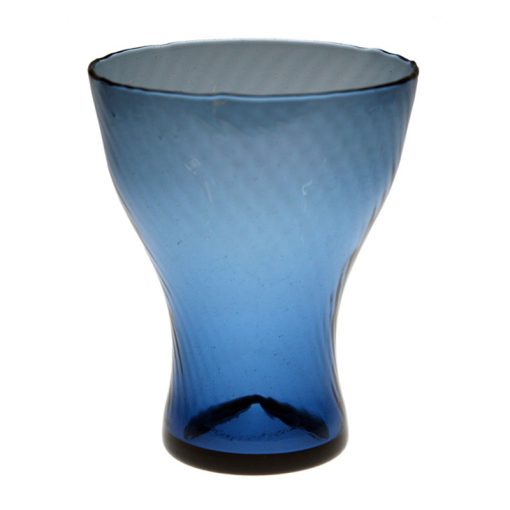 Optikblåst blått glas